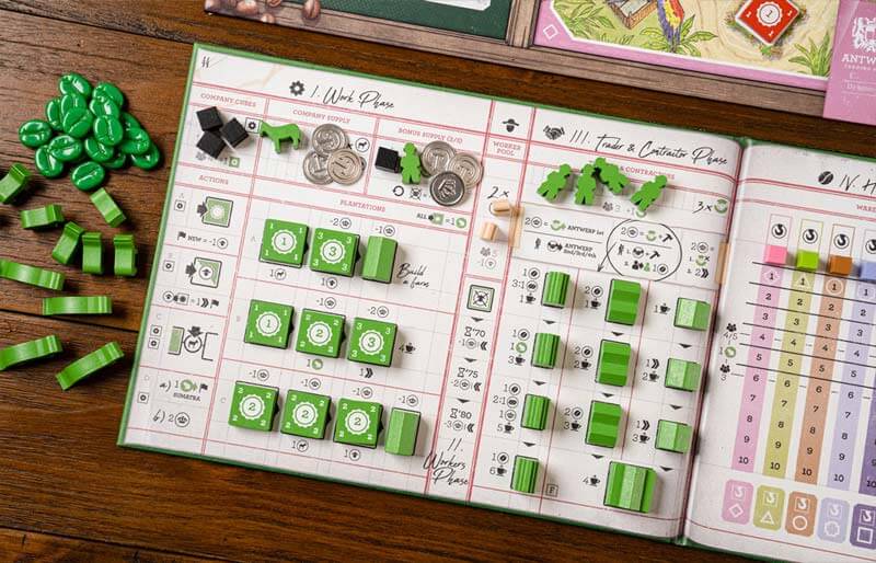 coffee traders board game player board